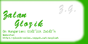 zalan glozik business card